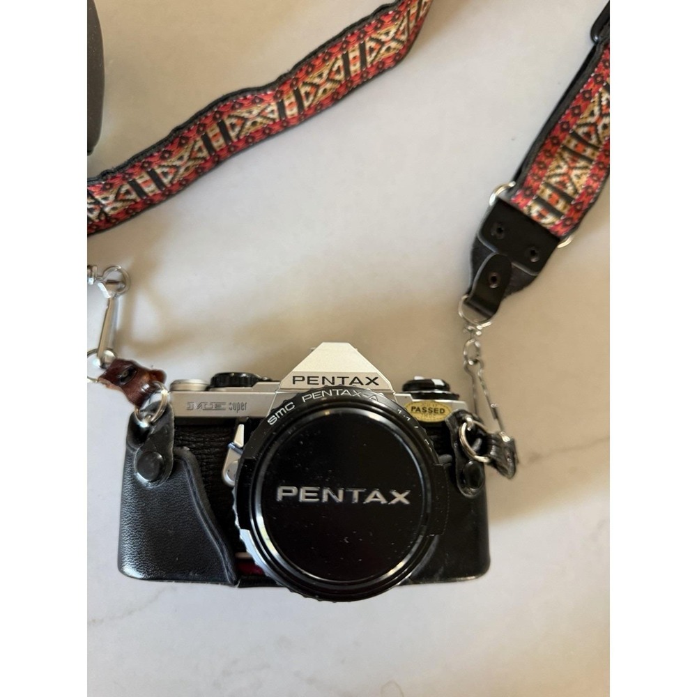 Pentax ME Super 35mm SLR Camera SMC Pentax-A 50mm F1.4 Lens Case Strap AS IS